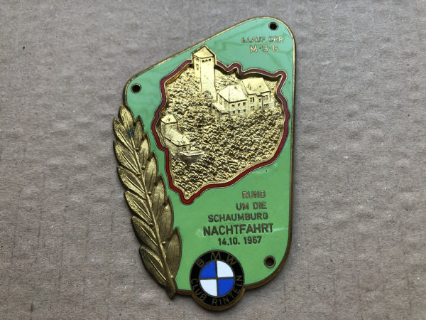 Plakette BMW Club Rinteln 1967