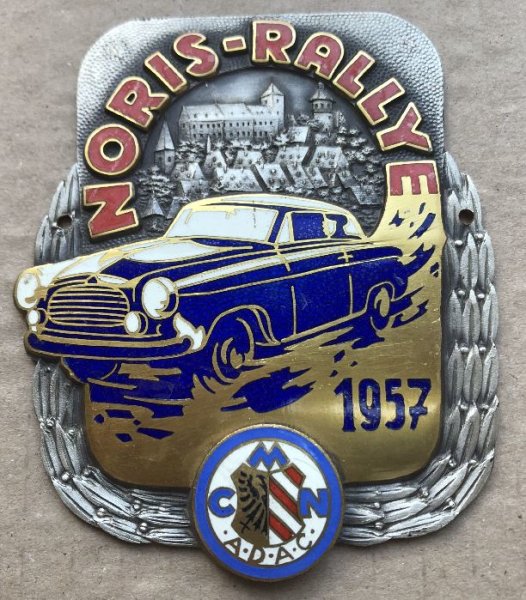 Plakette Noris Rallye 1957