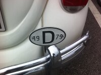 D-Schild Blech mit Baujahr