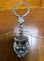 Jaguar crawler Sterling silver key fob