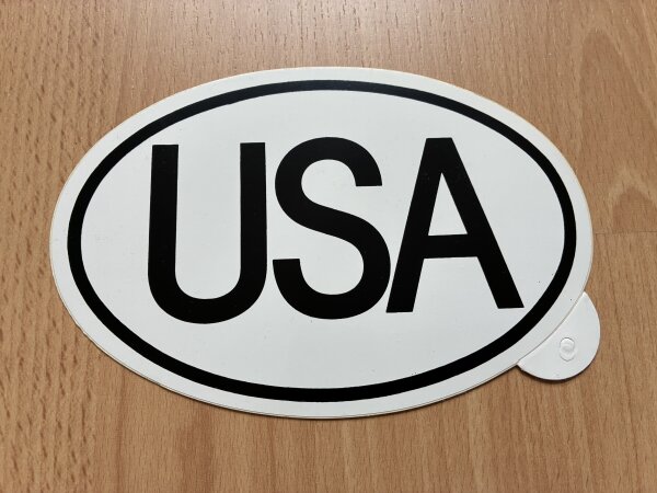 USA Länderkennung Klebeschild