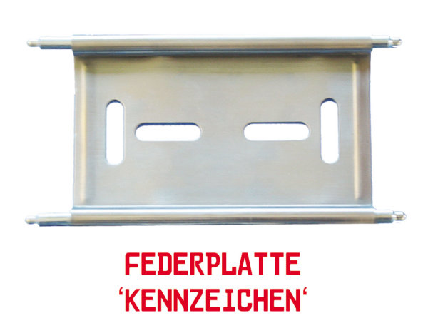 PKW Federplatte Auslaufteil / Kennzeichenträger